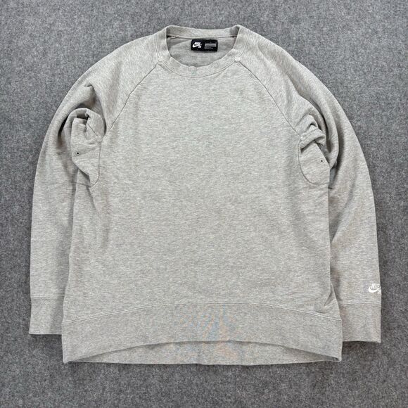 Nike SB Everett Crewneck Sweater Sweatshirt 643181-063 Gray Men's Large - Picture 1 of 10
